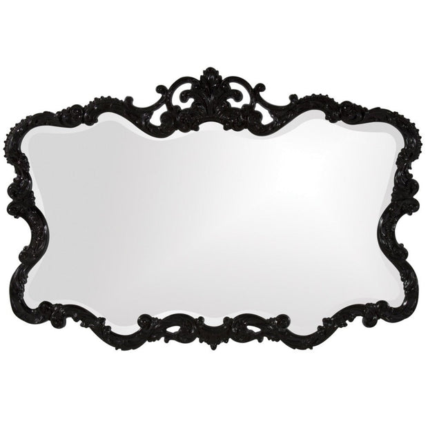 Scallop Mirror with Ornate Black Lacquer Frame - Home Décor & Things Are Us