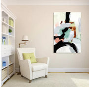 Synchronal I Abstract Colorful Frameless Tempered Glass Panel Contemporary Wall Art - Home Décor & Things Are Us