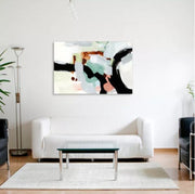 Synchronal I Abstract Colorful Frameless Tempered Glass Panel Contemporary Wall Art - Home Décor & Things Are Us